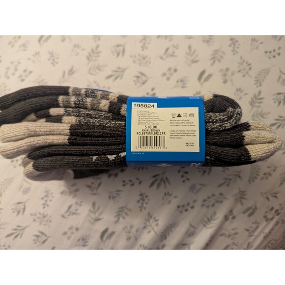 Columbia 2 Pack Brown Gray Wool Blend Comfort Crew Socks Men's Size 6-12 NWT - Picture 3 of 3